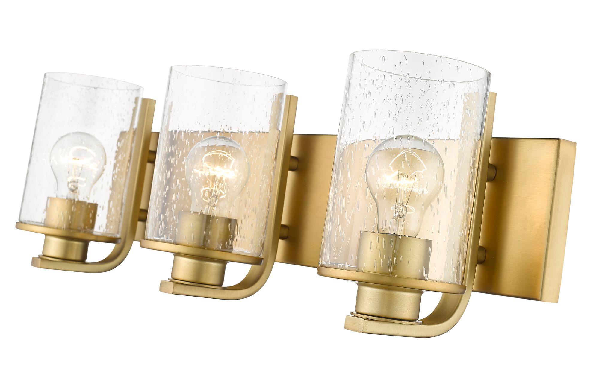 Beckett 23" Wide Olde Brass 3-Light Bath Light in scene