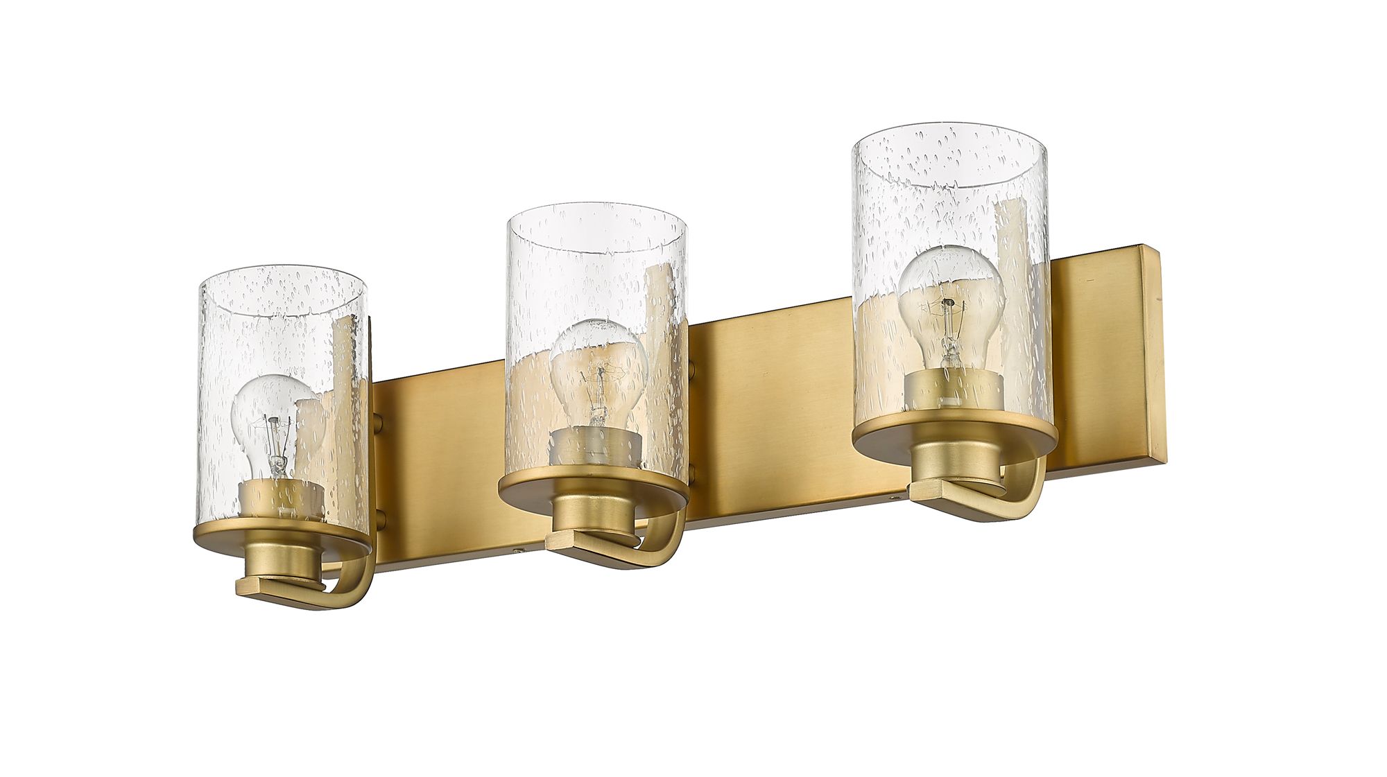 Beckett 23" Wide Olde Brass 3-Light Bath Light in scene