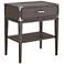 Beckett 24" Wide Anthracite Nightstand with AC/USB Charger