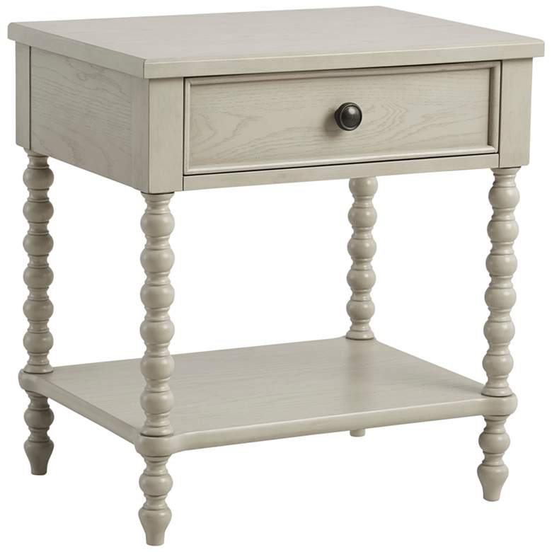 Image 2 Beckett 24 inch Wide Traditional Antique Cream Wood Nightstand