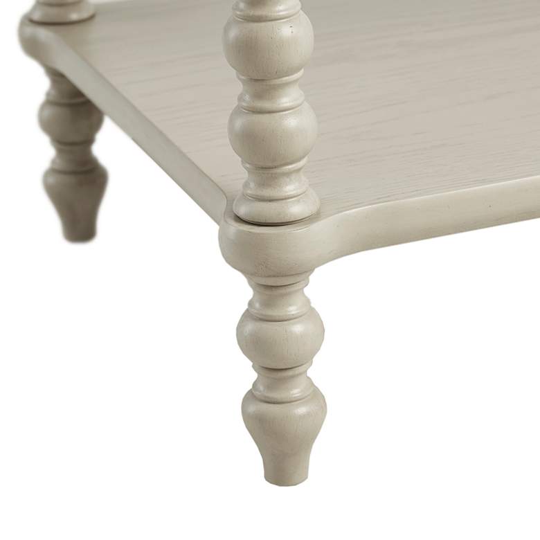 Image 3 Beckett 24 inch Wide Traditional Antique Cream Wood Nightstand more views