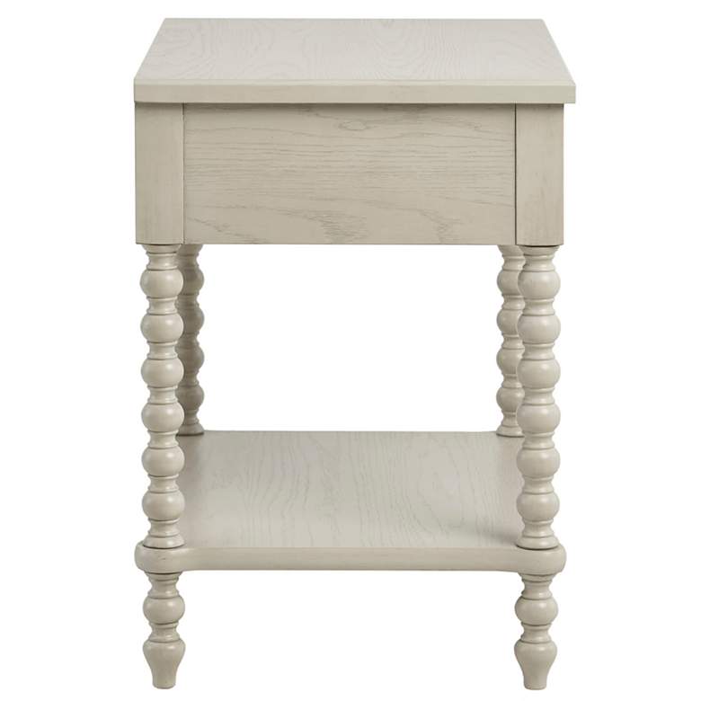 Image 7 Beckett 24 inch Wide Traditional Antique Cream Wood Nightstand more views