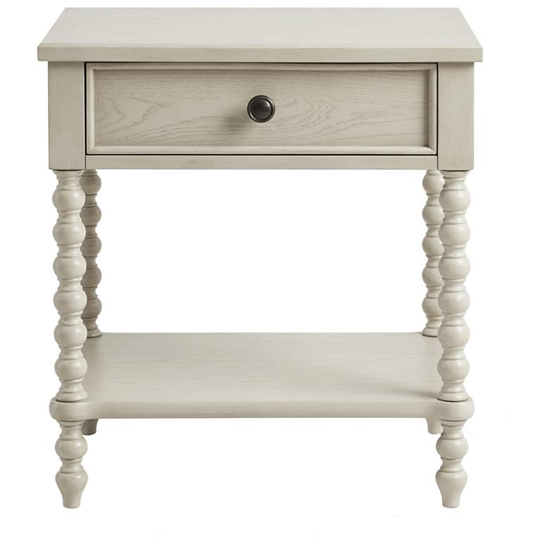 Image 4 Beckett 24" Wide Traditional Antique Cream Wood Nightstands Set of 2 more views