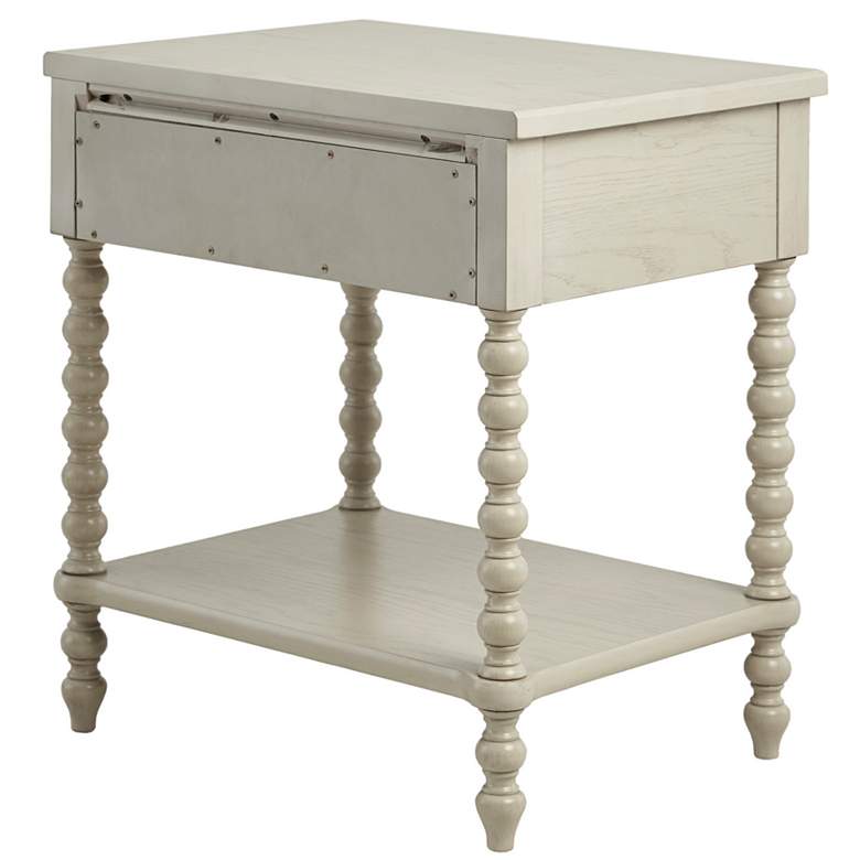 Image 5 Beckett 24" Wide Traditional Antique Cream Wood Nightstands Set of 2 more views