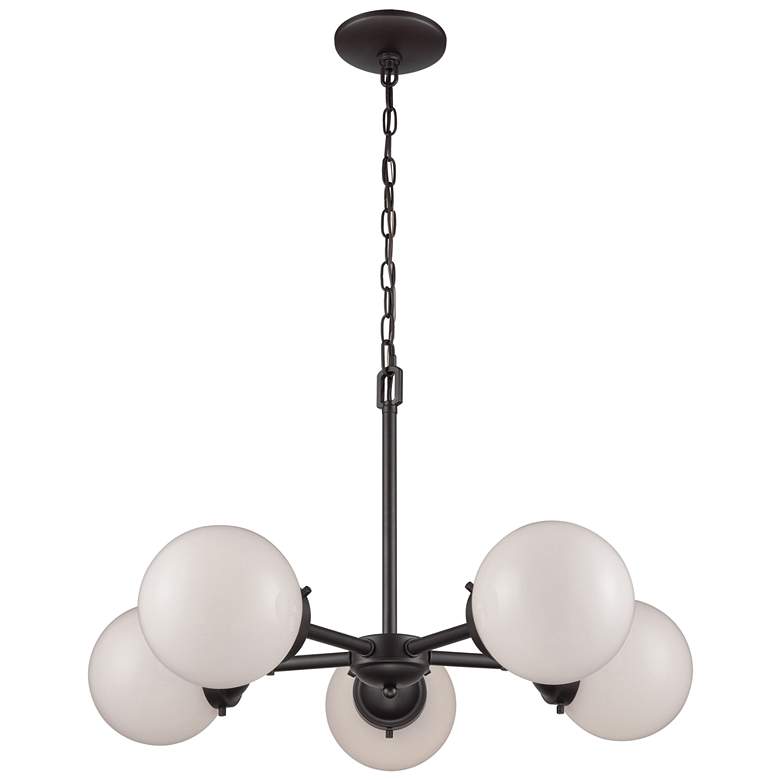 Image 1 Beckett 26" Wide 5-Light Chandelier - Oil Rubbed Bronze
