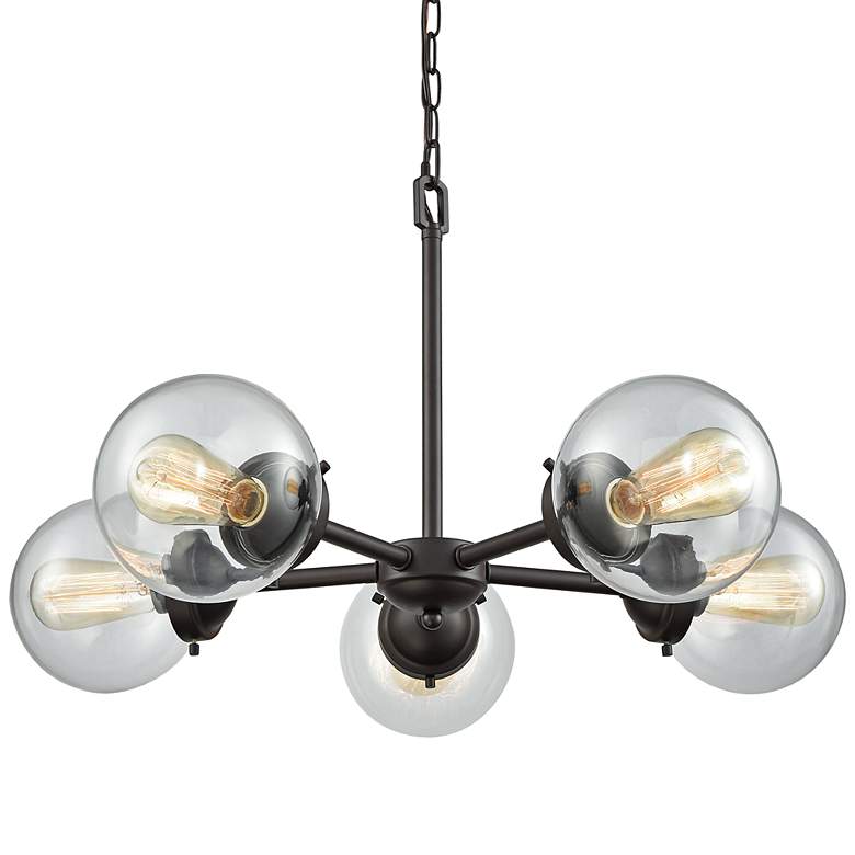 Image 1 Beckett 26 inch Wide 5-Light Chandelier - Oil Rubbed Bronze