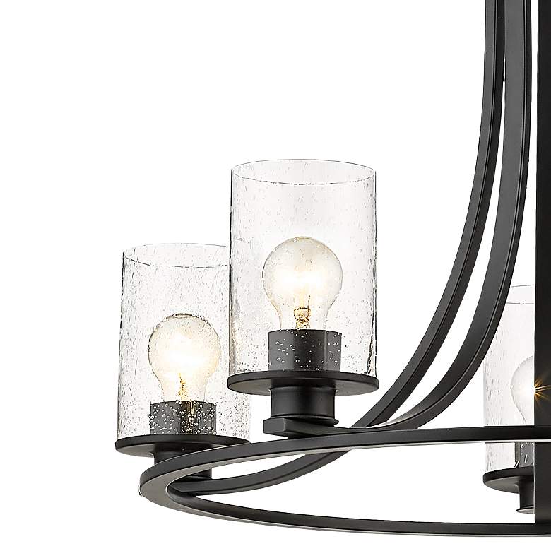 Image 4 Beckett 27" Wide Matte Black 5-Light Chandelier more views