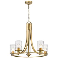 Beckett 27" Wide Olde Brass 5-Light Chandelier