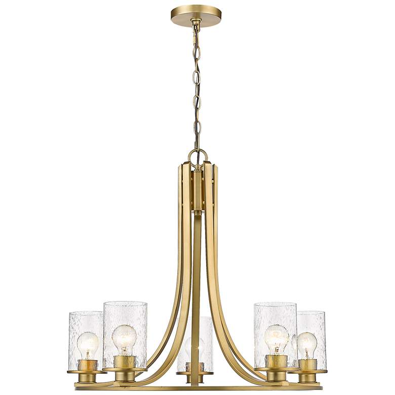 Image 5 Beckett 27" Wide Olde Brass 5-Light Chandelier more views