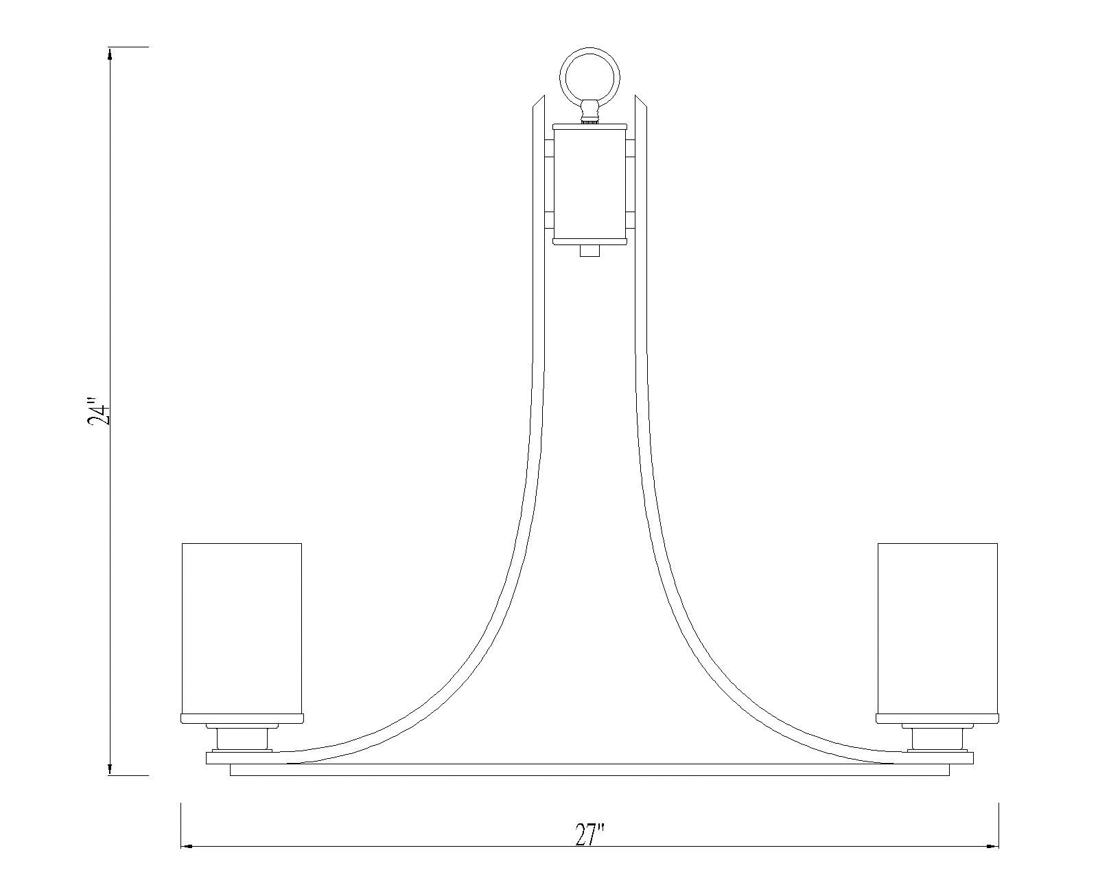 Beckett 27" Wide Olde Brass 5-Light Chandelier
