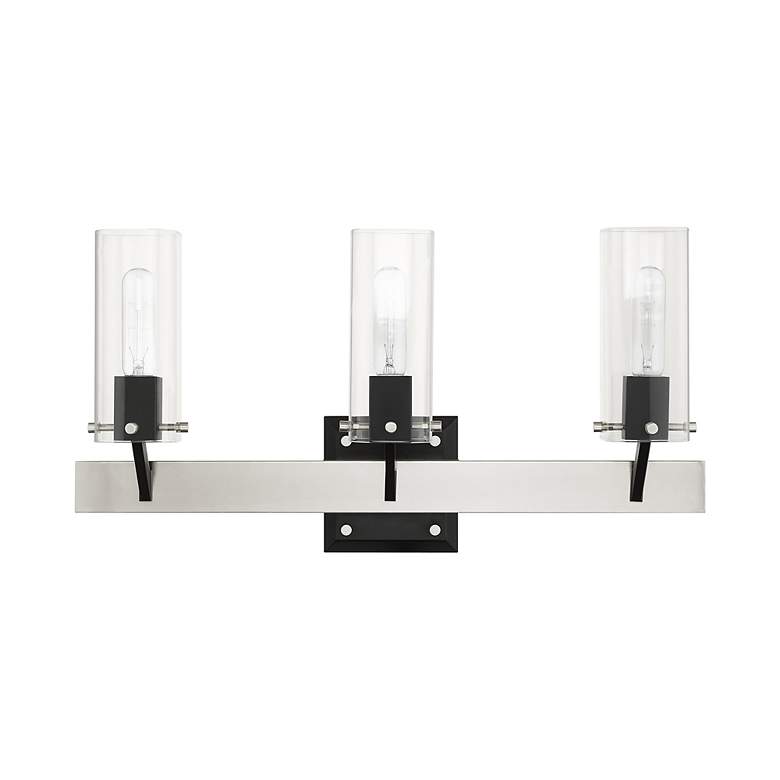 Image 4 Beckett 3 Light Brushed Nickel Vanity Sconce more views