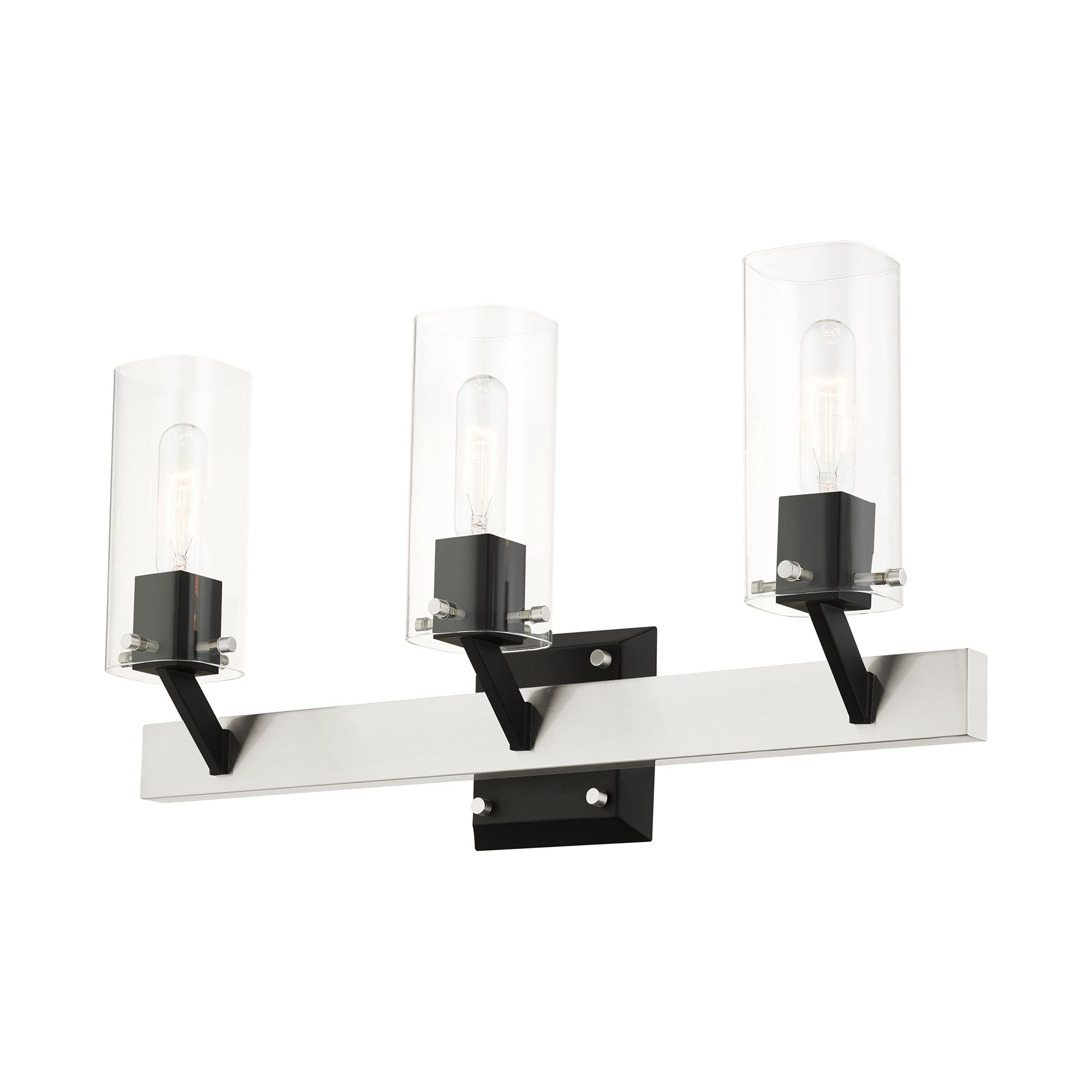 Beckett 3 Light Brushed Nickel Vanity Sconce