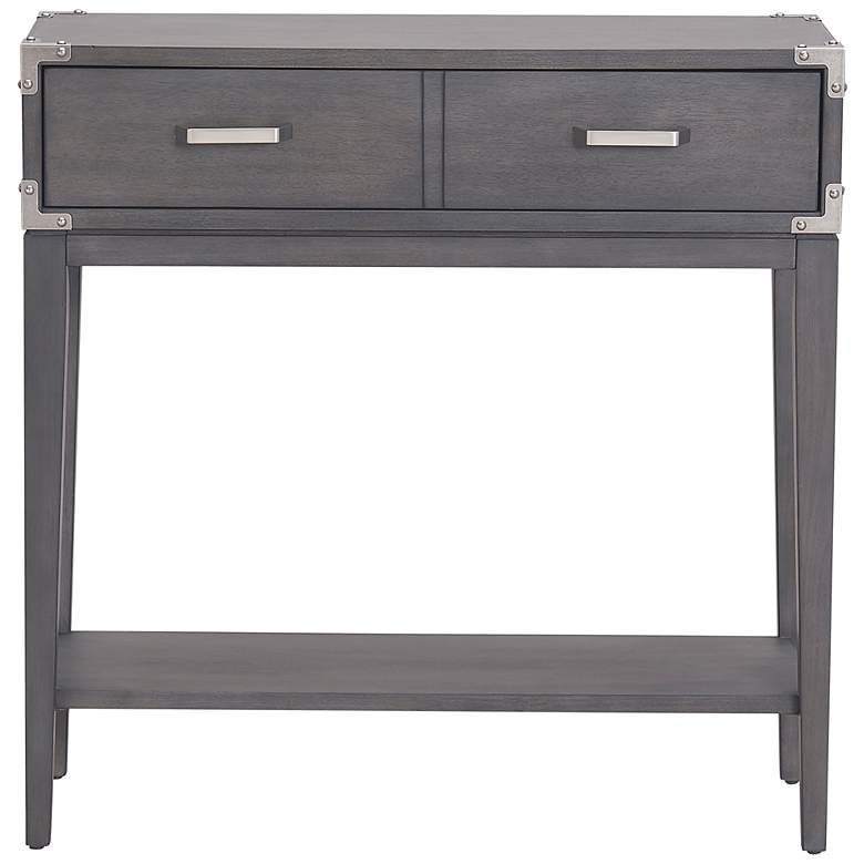 Image 6 Beckett 30 inch Wide Soft Anthracite Wood 1-Drawer Hall Stand more views