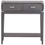 Beckett 30" Wide Soft Anthracite Wood 1-Drawer Hall Stand