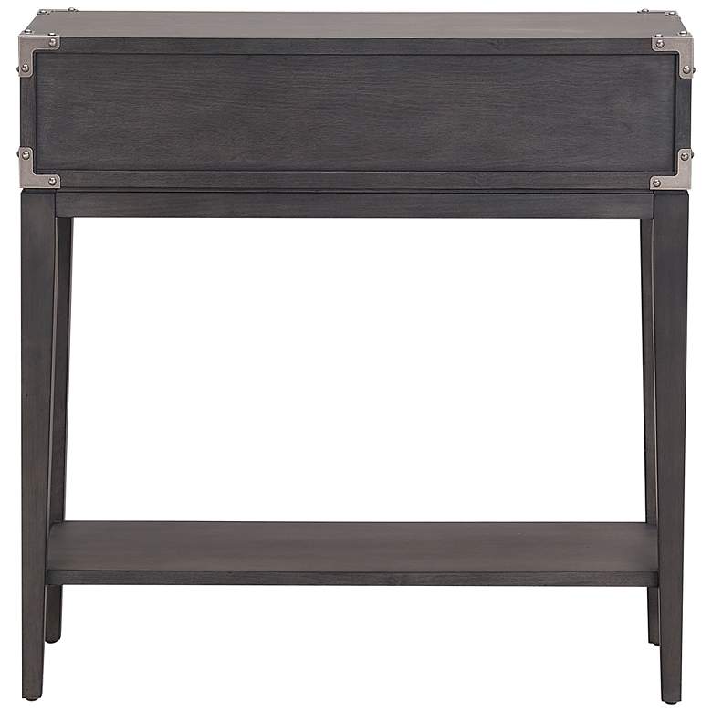 Image 7 Beckett 30 inch Wide Soft Anthracite Wood 1-Drawer Hall Stand more views