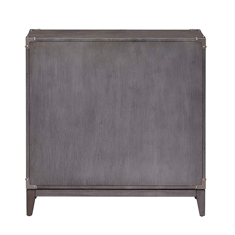 Image 7 Beckett 30" Wide Soft Anthracite Wood 2-Door Foyer Cabinet more views