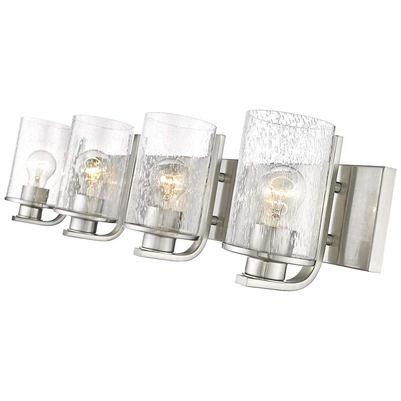Image 5 Beckett 34" Wide Brushed Nickel 4-Light Vanity Bath Light more views