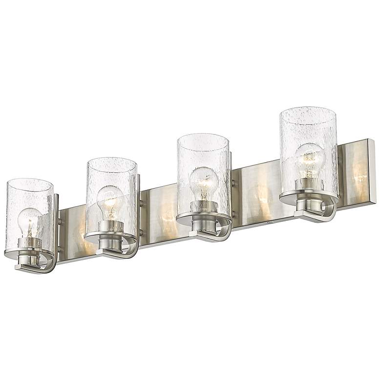 Image 6 Beckett 34" Wide Brushed Nickel 4-Light Vanity Bath Light more views