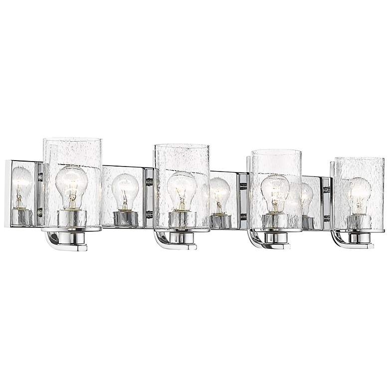 Image 2 Beckett 34" Wide Chrome 4-Light Vanity Bath Light