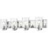 Beckett 34" Wide Chrome 4-Light Vanity Bath Light