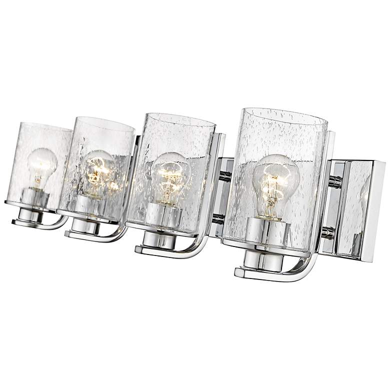 Image 6 Beckett 34" Wide Chrome 4-Light Vanity Bath Light more views