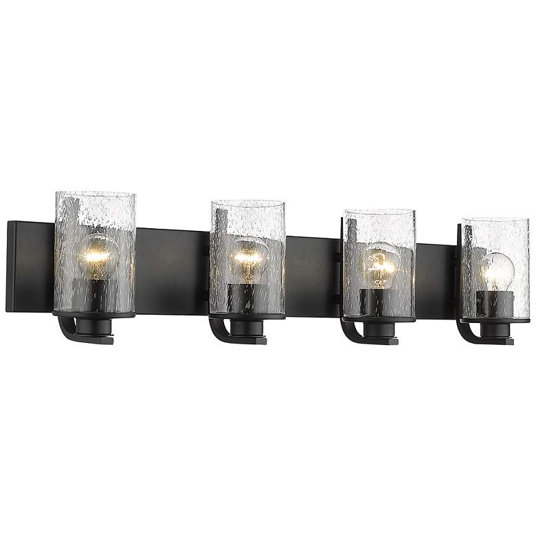 Image 2 Beckett 34" Wide Matte Black 4-Light Bath Light