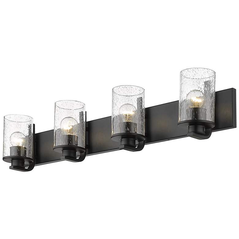 Image 5 Beckett 34" Wide Matte Black 4-Light Bath Light more views