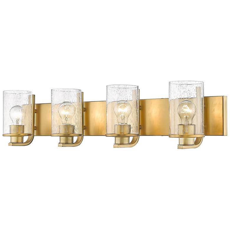 Image 3 Beckett 34" Wide Olde Brass 4-Light Vanity Bath Light