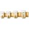 Beckett 34" Wide Olde Brass 4-Light Vanity Bath Light