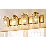 2_Beckett 34" Wide Olde Brass 4-Light Vanity Bath Light