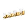 7_Beckett 34" Wide Olde Brass 4-Light Vanity Bath Light more views