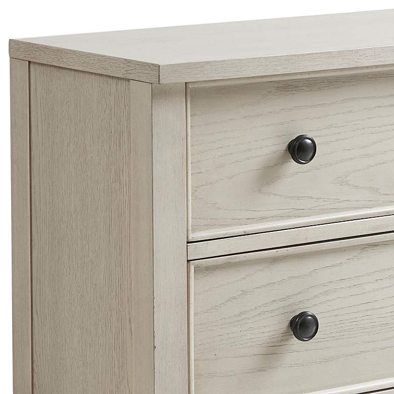 Image 3 Beckett 36" Wide Antique White Wood 2-Drawer Accent Chest more views