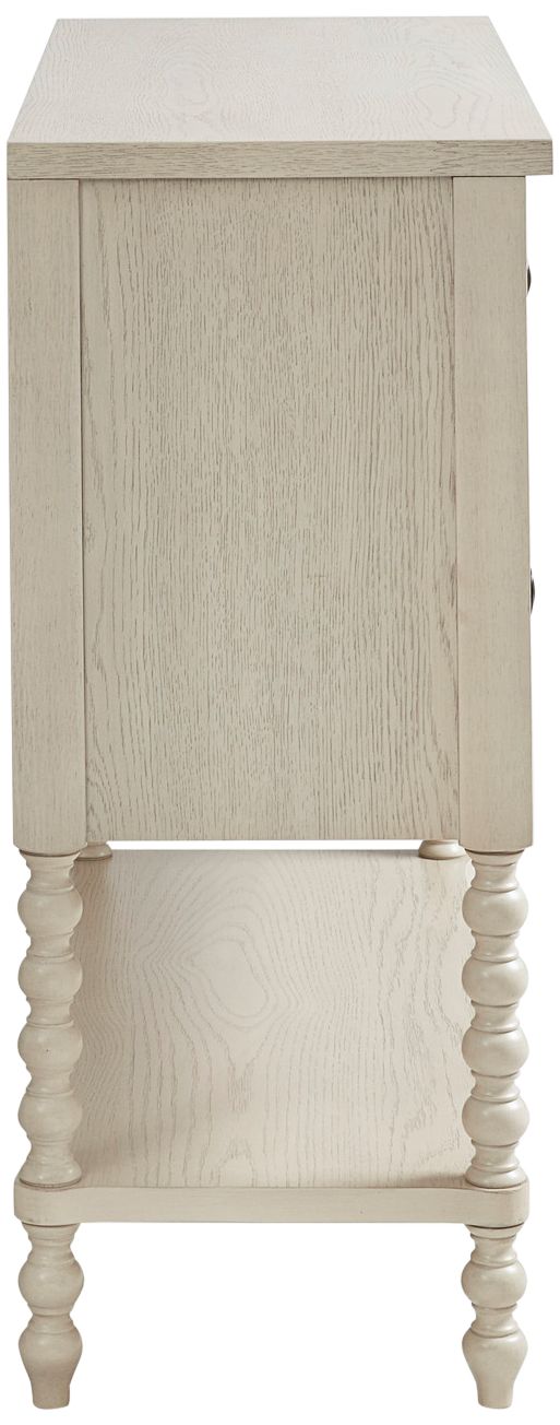 Beckett 36" Wide Antique White Wood 2-Drawer Accent Chest