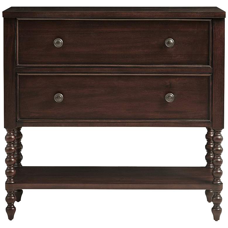 Image 7 Beckett 36"W Dark Morocco Brown Wood 2-Drawer Accent Chest more views