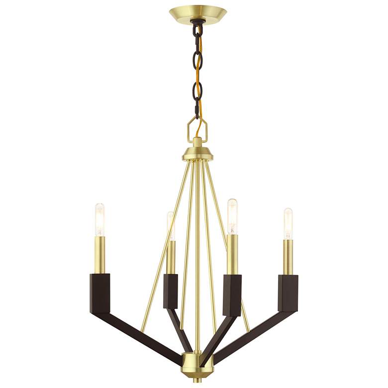 Image 1 Beckett 4 Light Satin Brass Mini Chandelier