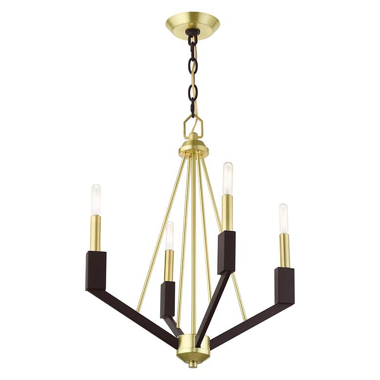 Image 5 Beckett 4 Light Satin Brass Mini Chandelier more views