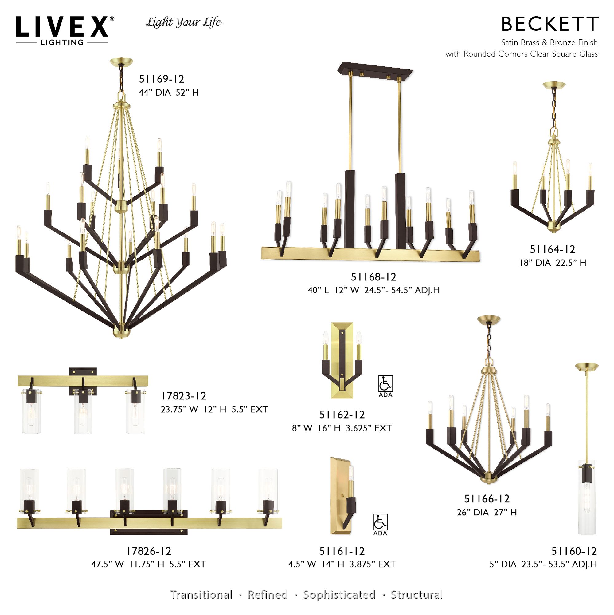 Beckett 4 Light Satin Brass Mini Chandelier