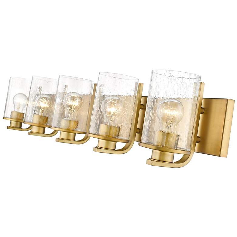 Image 7 Beckett 42" Wide Olde Brass 5-Light Bath Light more views