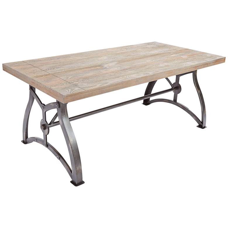Image 1 Beckett 48 inch Wide Steel and Industrial Wood Coffee Table