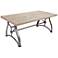 Beckett 48" Wide Steel and Industrial Wood Coffee Table