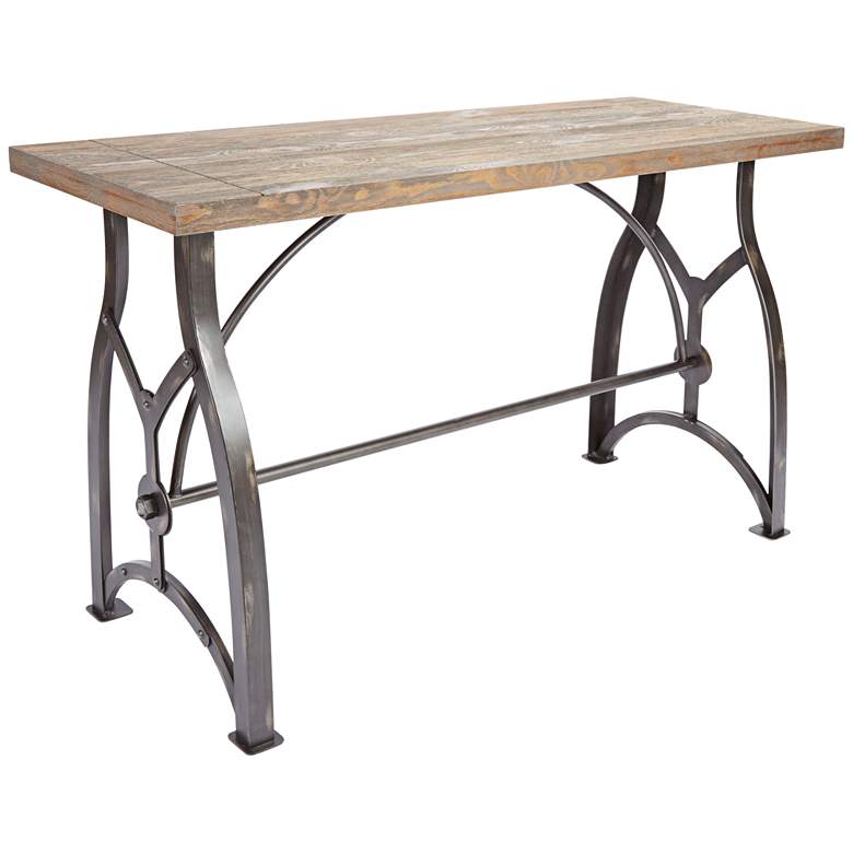 Image 1 Beckett 48 inch Wide Steel and Industrial Wood Console Table