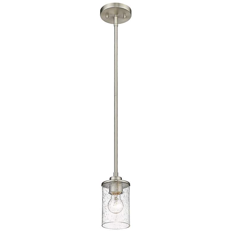 Image 4 Beckett 5 1/4" Wide Brushed Nickel Mini Pendant more views