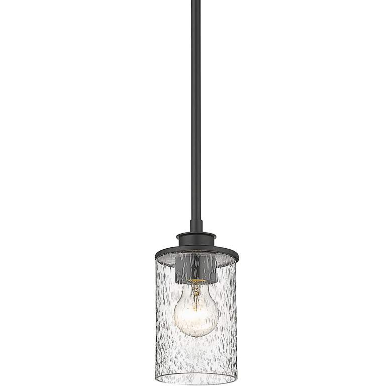Image 1 Beckett 5 1/4" Wide Matte Black Steel Mini Pendant