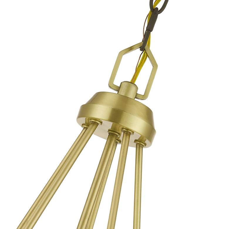 Image 7 Beckett 5 Light Satin Brass and Bronze Chandelier more views