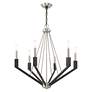 4_Beckett 6 Light Brushed Nickel and Black Chandelier more views