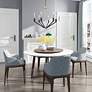 7_Beckett 6 Light Brushed Nickel and Black Chandelier more views