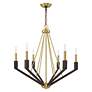Thumbnail3 of Beckett 6 Light Satin Brass and Bronze Chandelier more views