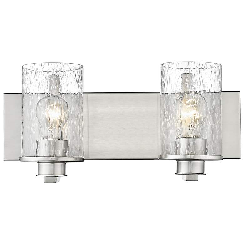 Image 5 Beckett 7 1/4" High Brushed Nickel 2-Light Wall Sconce more views
