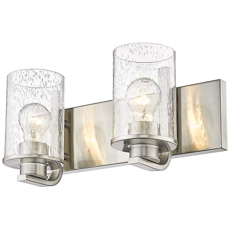 Image 6 Beckett 7 1/4" High Brushed Nickel 2-Light Wall Sconce more views