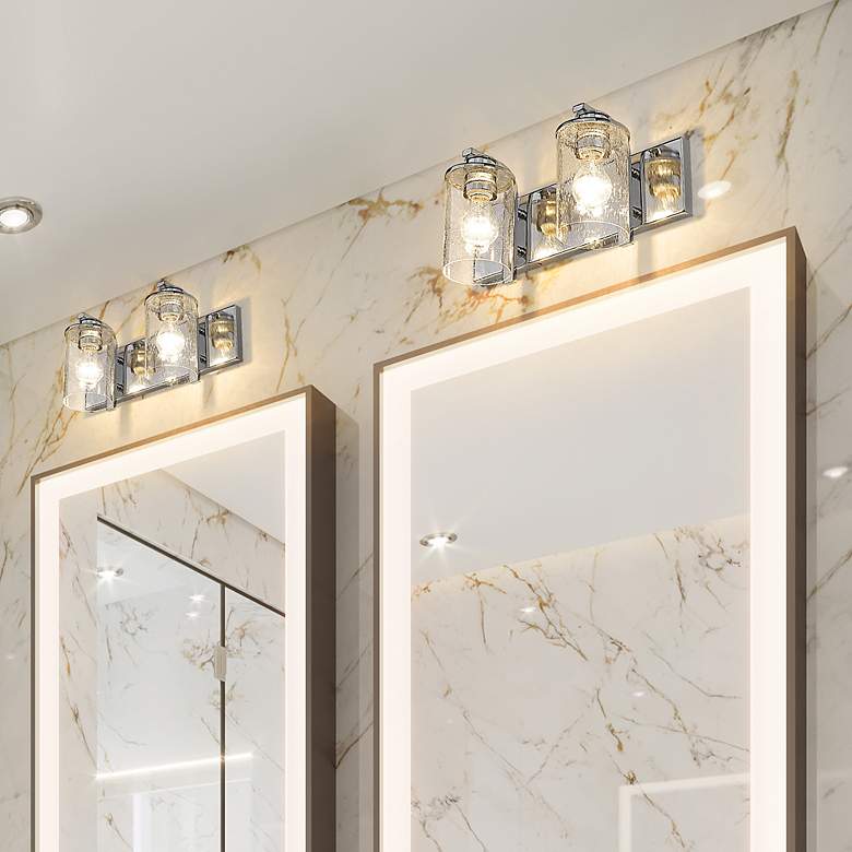 Image 3 Beckett 7 1/4" High Chrome 2-Light Wall Sconce more views